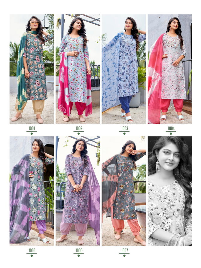 Parra Sofiya Vol 1 Designer Muslin Printed Kurti With Bottom Dupatta
